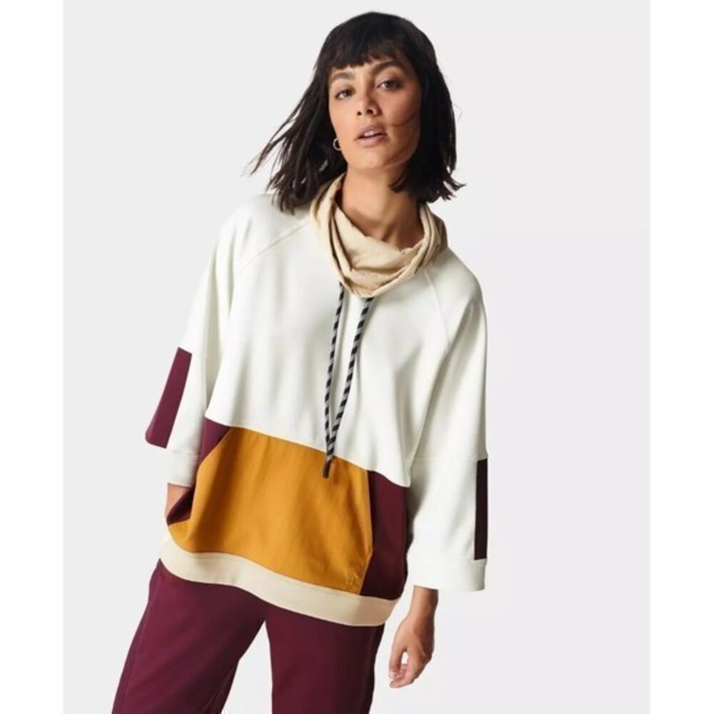 NWOT SWEATY BETTY women Mix It Up Colourblock Sweatshirt SIZE XS